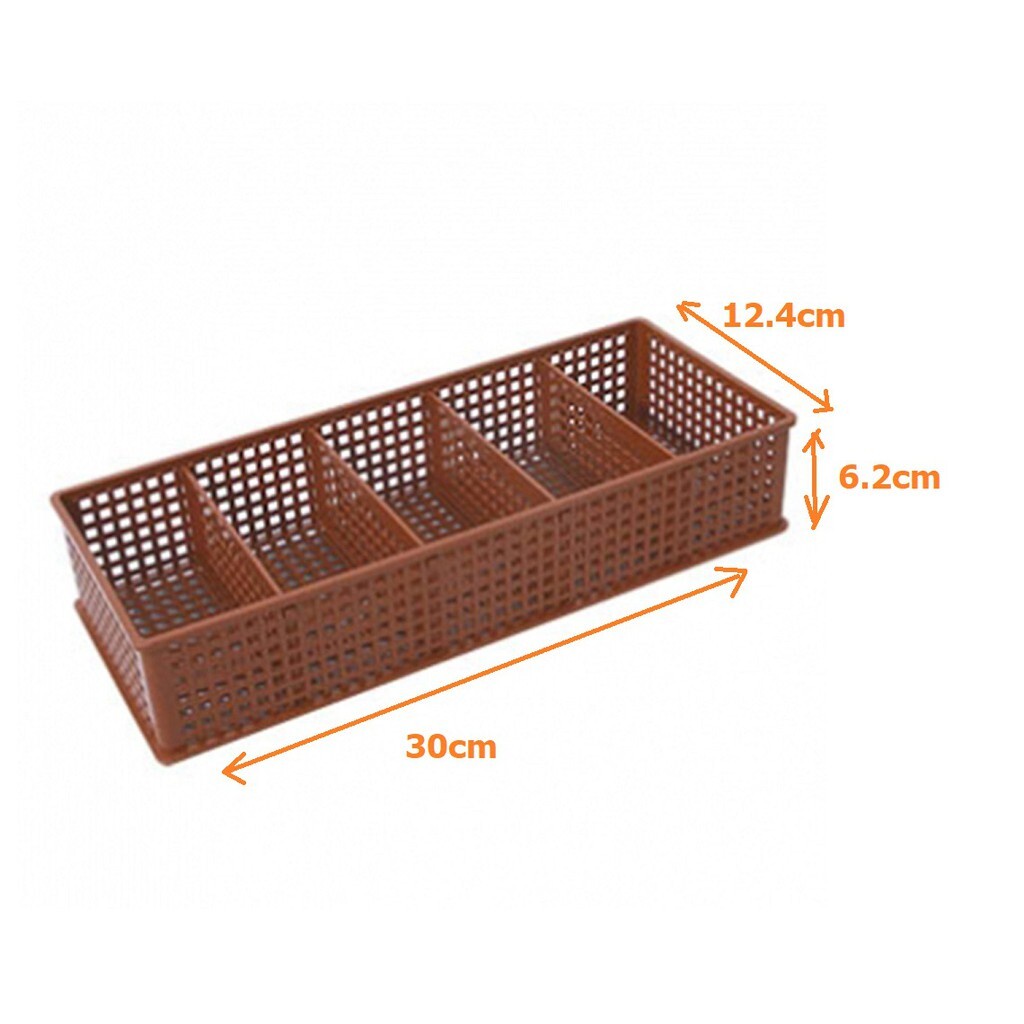 Combo 9 khay pháp cao trắng, 1 giỏ hàn quốc có nắp size S