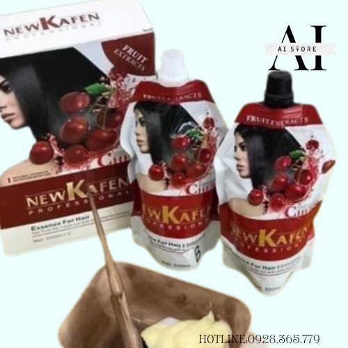 Nhuộm đen, Nhuộm nâu New Kafen Cherry CAO CẤP không dính da đầu 500MLX2. Rin Chan Store