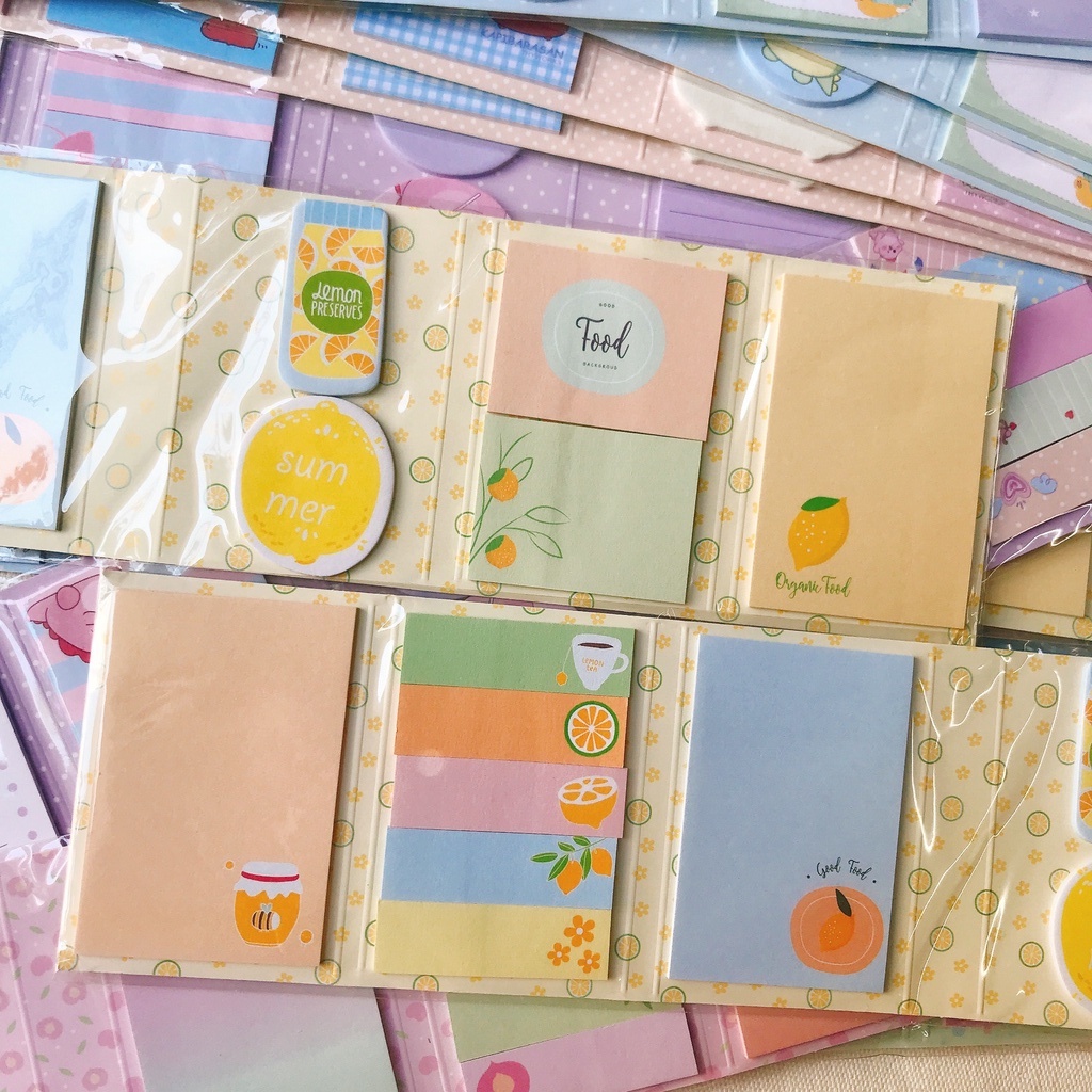 Giấy note, giấy ghi chú, đánh dấu trang 6 xấp dễ thương