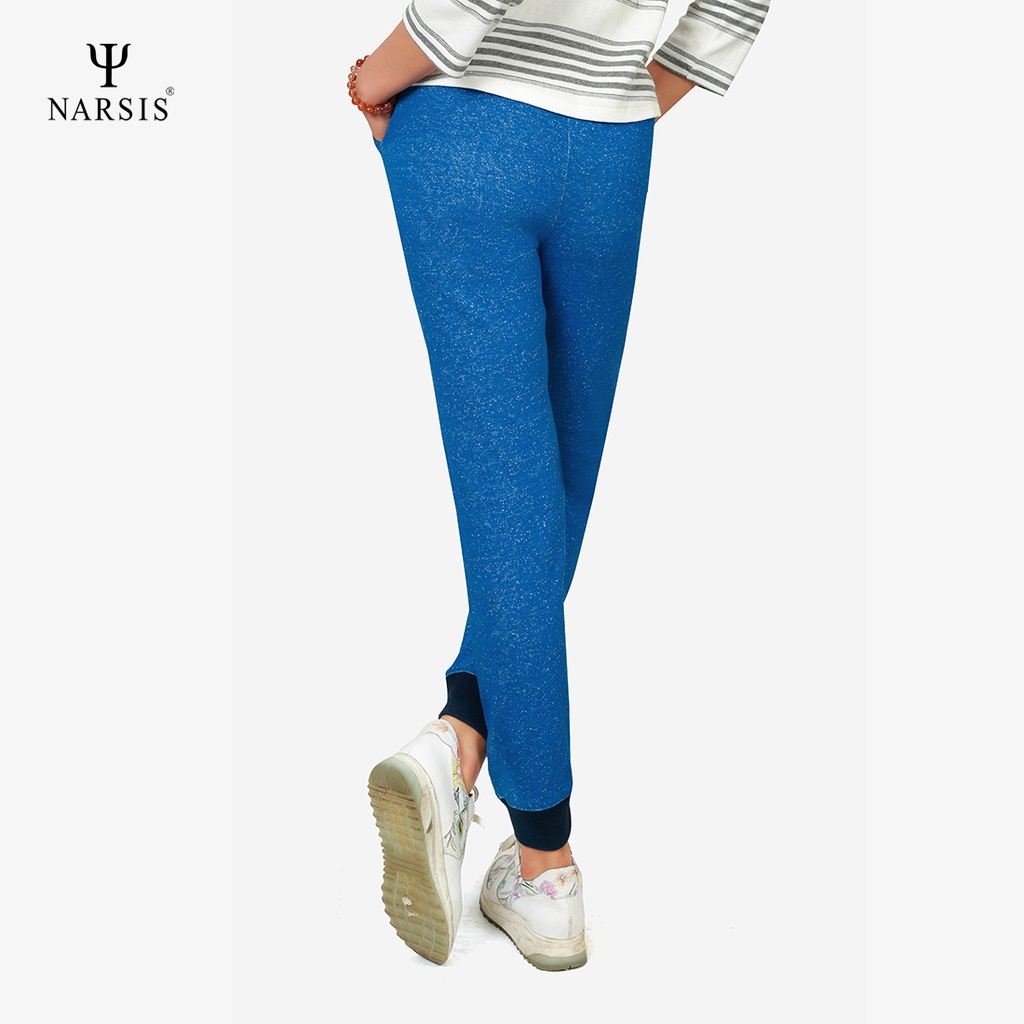 Quần nỉ nữ Narsis P8023 dáng jogger cạp chun có dây rút