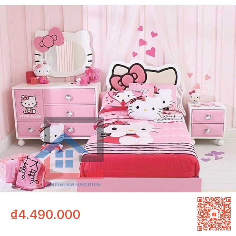 giường hello kitty cho bé