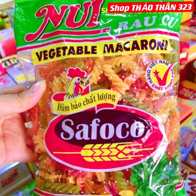 Date T3/2023- NUI XOẮN RAU CỦ Safoco Gói 300g