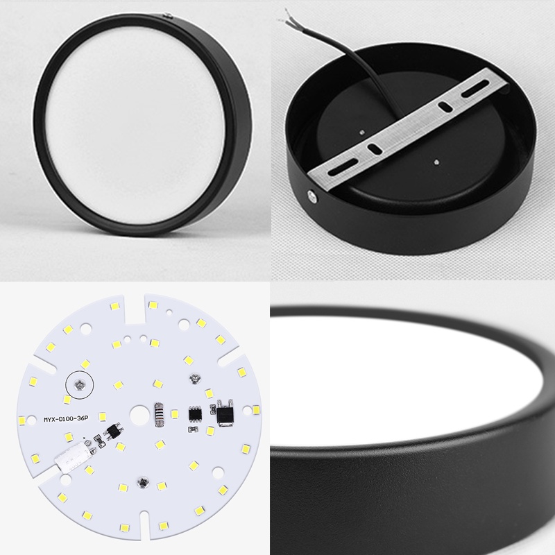 Đèn LED hình trụ 5W 110-265V 3000-6500K ánh sáng trắng/đen trang trí nhà bếp/phòng khách