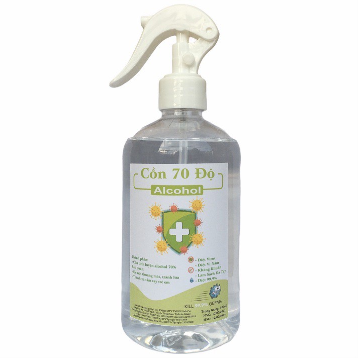 Hỏa tốc - Q.8 500ml Cồn y tế 70 độ chuẩn dùng sát khuẩn, rửa tay