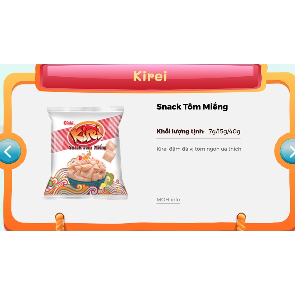 Bim Bim Snack Tôm Miếng Oishi 35/40g-Ăn Vặt Sumo Snack