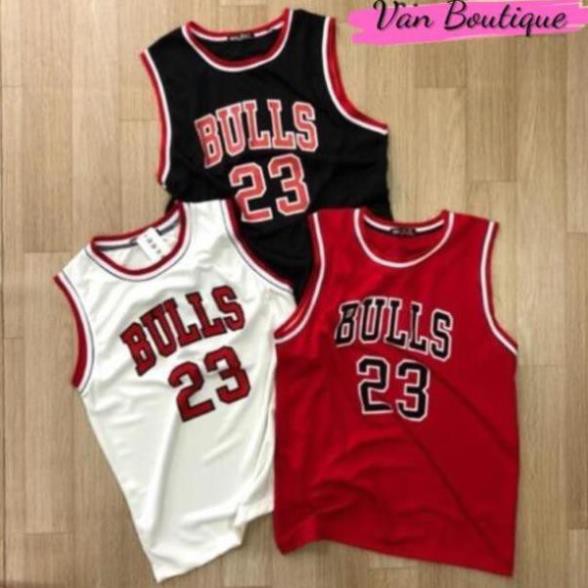 Áo bóng rổ BULLS 23 nam nữ không tay from rộng unisex  ྇ ་