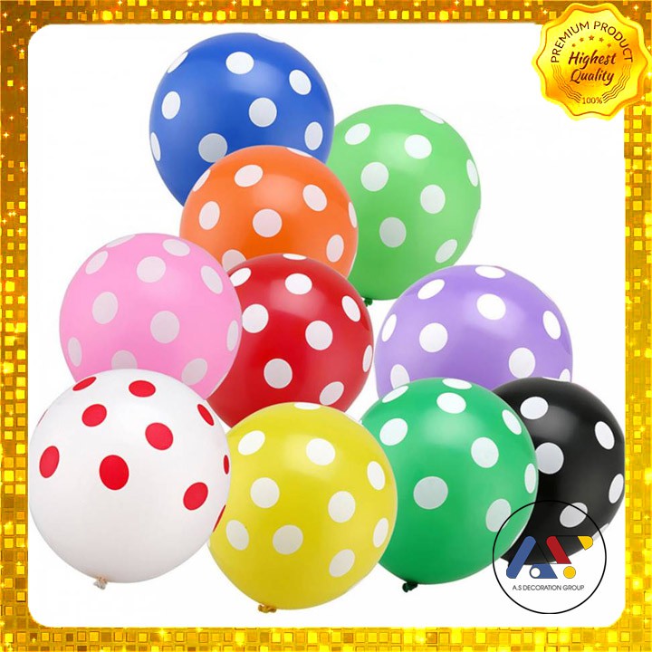 Bịch 100 quả bóng cao su chấm bi size 35cm (2.8gr)