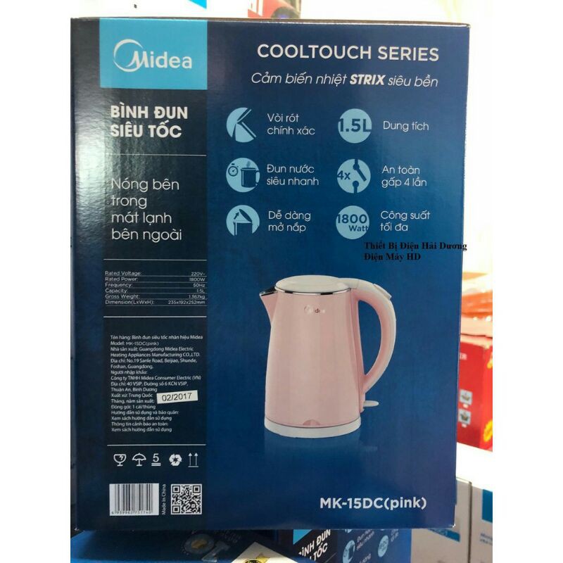 Ấm Siêu Tốc Media 1,5l chính hãng