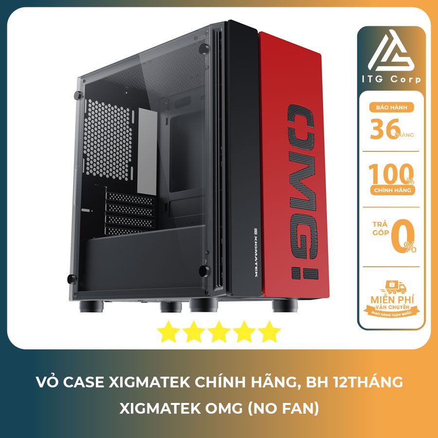 Vỏ Case Máy Tính XIGMATEK OMG Đỏ, Hồng, Xanh (NO FAN) Bảo Hành Chính Hãng 12 Tháng - itgcomputer