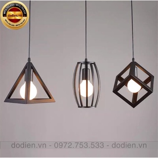 Đèn thả hình học trang trí quán cafe trà sữa kèm bóng T054
