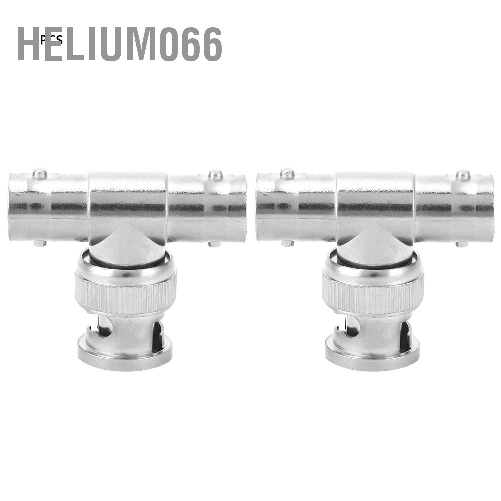 Hàng giao ngay 2pc 1-2 Bộ chuyển đổi BNC hình chữ T Bộ chia kết nối nam sang nữ kép