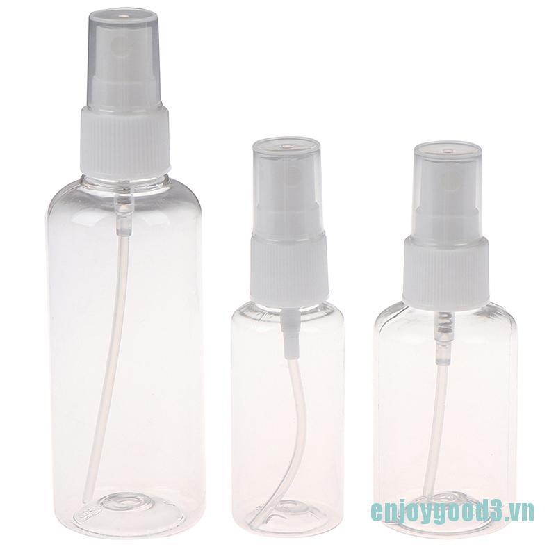 Bình Xịt Rỗng Trong Suốt Đựng Mỹ Phẩm Tiện Dụng Cho Du Lịch 30 / 50 / 100ml