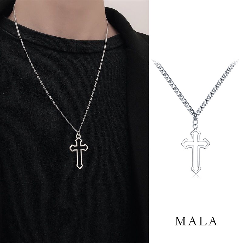 Vòng cổ MAYEBE LAVEND mặt hình thánh giá phong cách Hip Hop cá tính