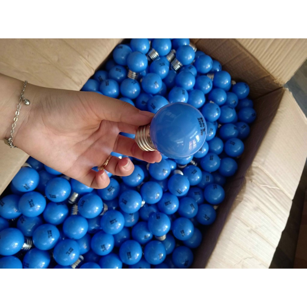 Bóng led trái chanh nhiều màu 1W trang trí ngoài trời giá rẻ