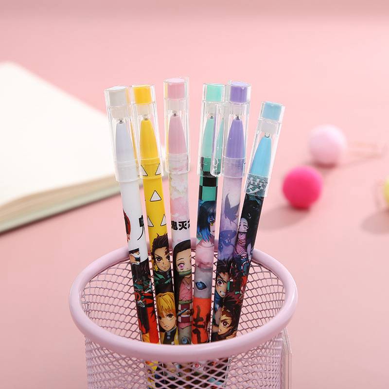 6 Pcs Bút tẩy được, xóa được ,bút thần kỳ Anime Demon Slayer Kimetsu No Yaiba Kamado Tanjirou