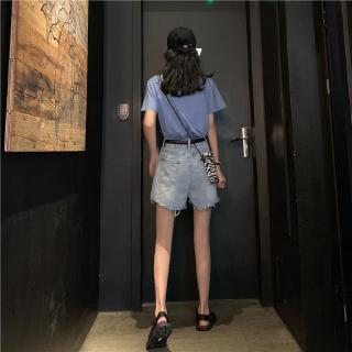 SUGEMIUSI Quần Short Jean Nữ Lưng Cao