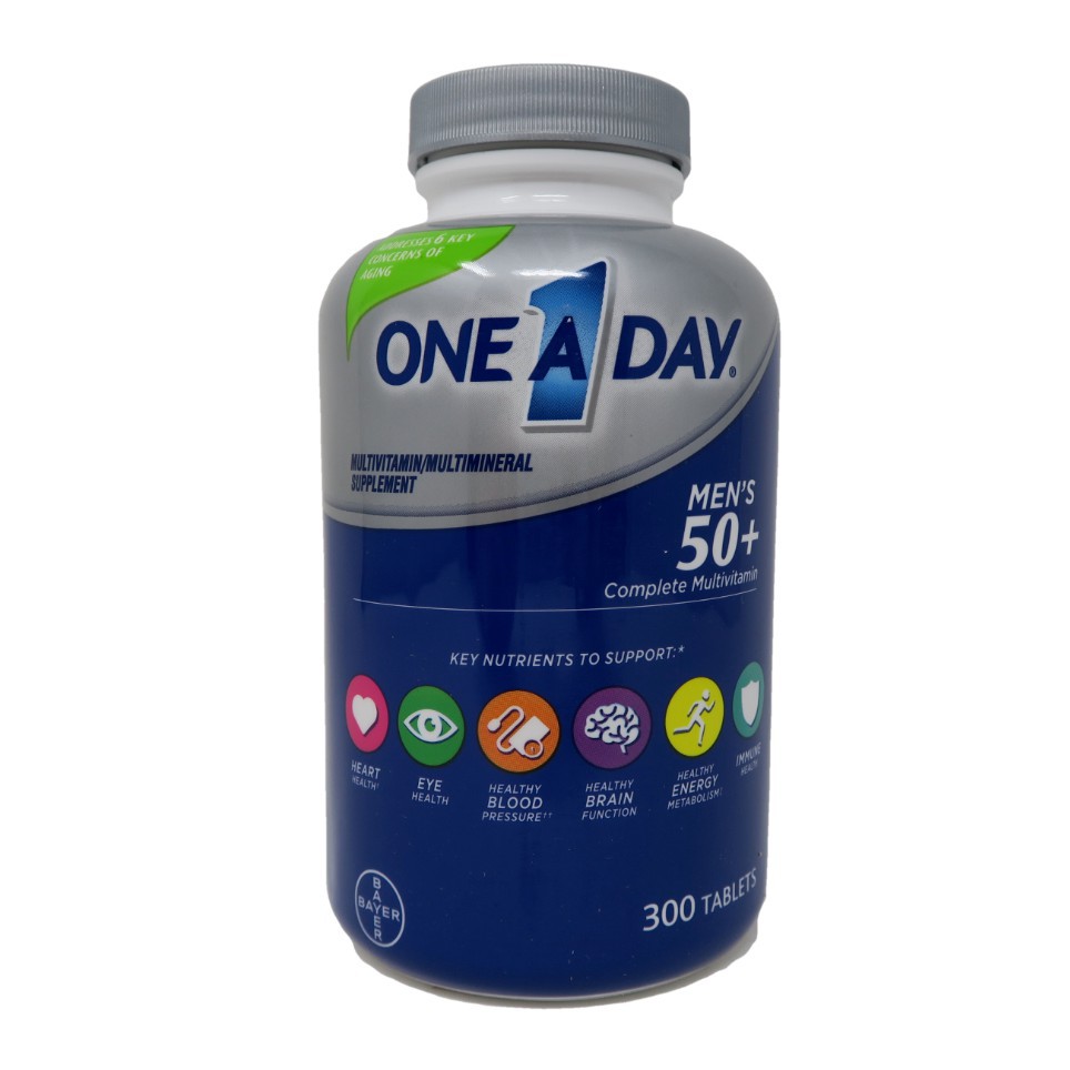 Viên uống bổ sung vitamin Tổng hợp Cho Nam Trên 50 Tuổi One A Day Men's Health Formula 50+ 300 Viên