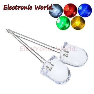 Bóng đèn led 10 f10 10mm ánh sáng trắng xanh lá/đỏ/vàng/trắng chuyên dụng