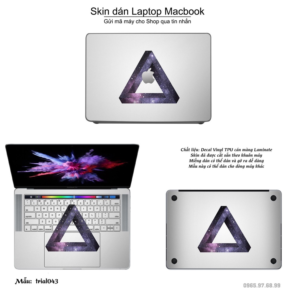 Skin dán Macbook mẫu Đa giác (đã cắt sẵn, inbox mã máy cho shop)