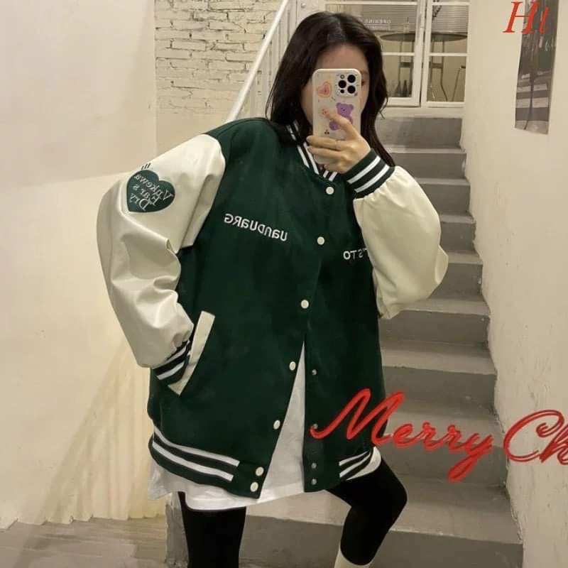 Áo khoác nỉ bomber tim una HT12