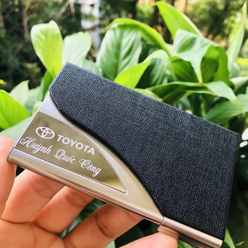 Hộp Đựng Name Card Da Simili Màu Đen NC05 - TRí Tuệ