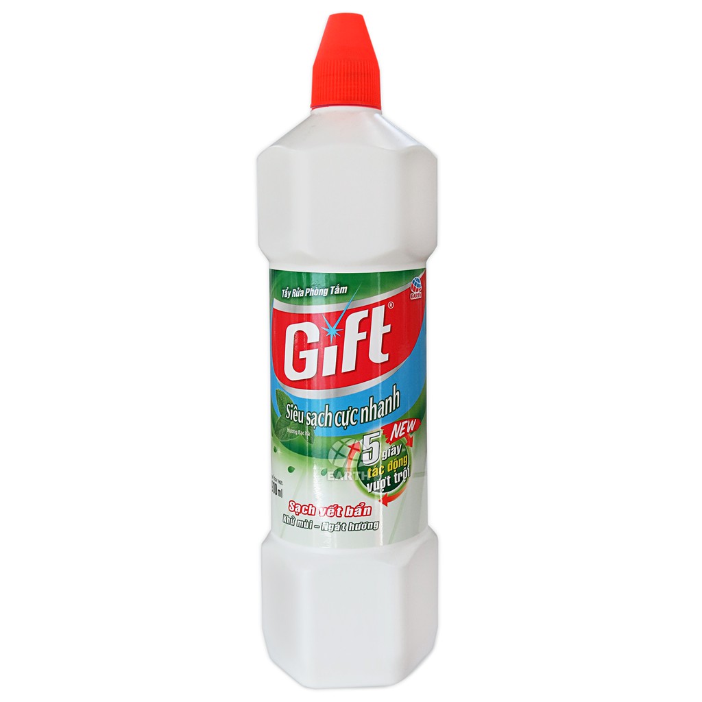 Nước tẩy nhà tắm Gift (Siêu sạch/ Bạc Hà) chai 900ml