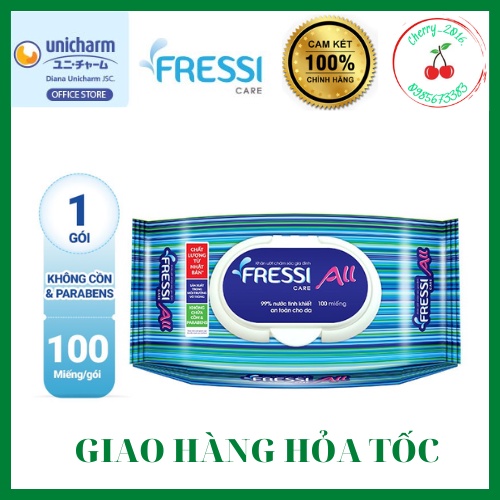 🍀Khăn ướt FRESSI ALL gói 100 tờ