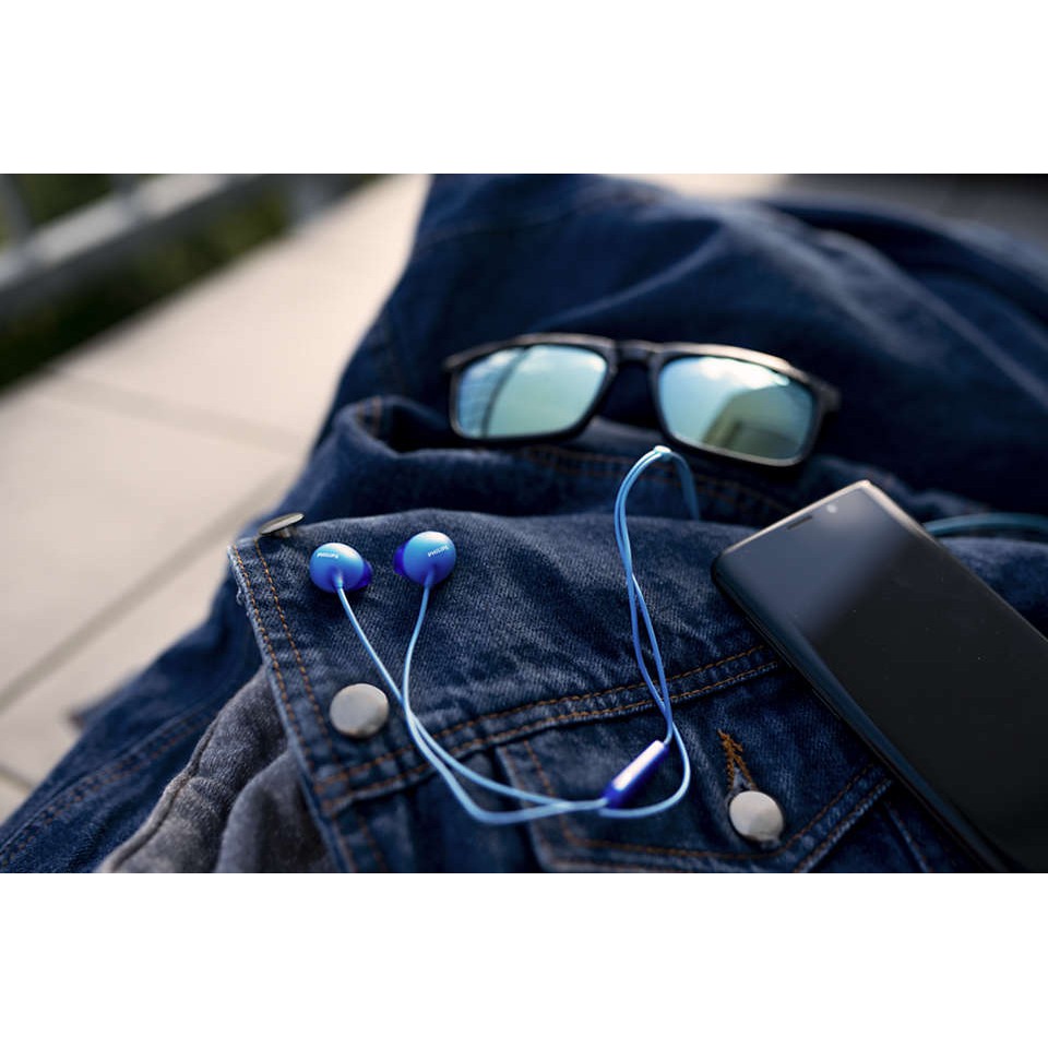 Earphone Philips SHE2405BL/00-Blue, with Mic