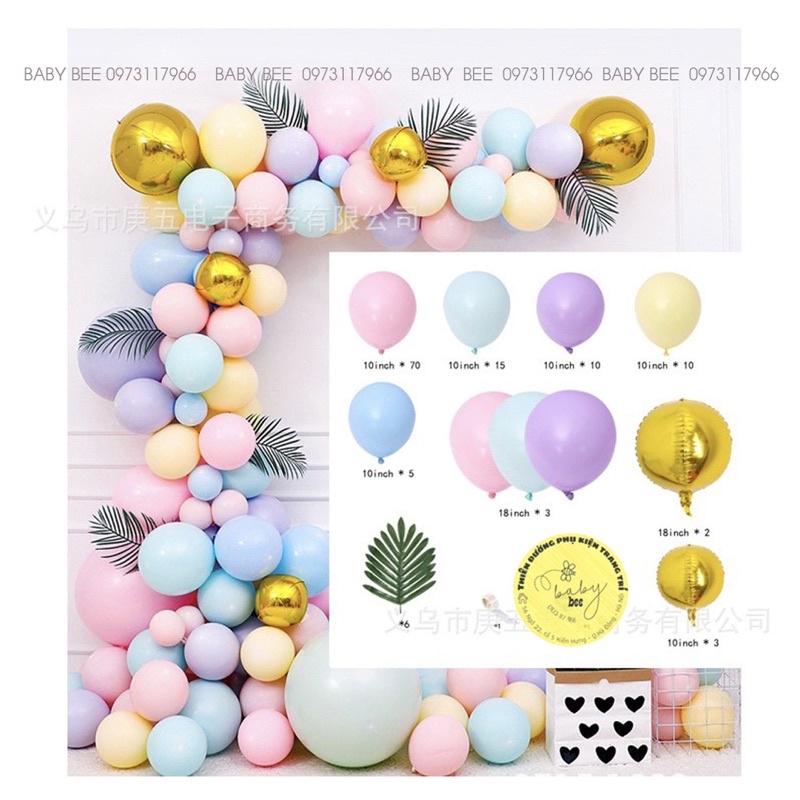 Combo line bóng trang trí sinh nhật, trang trí tiệc-Baby bee