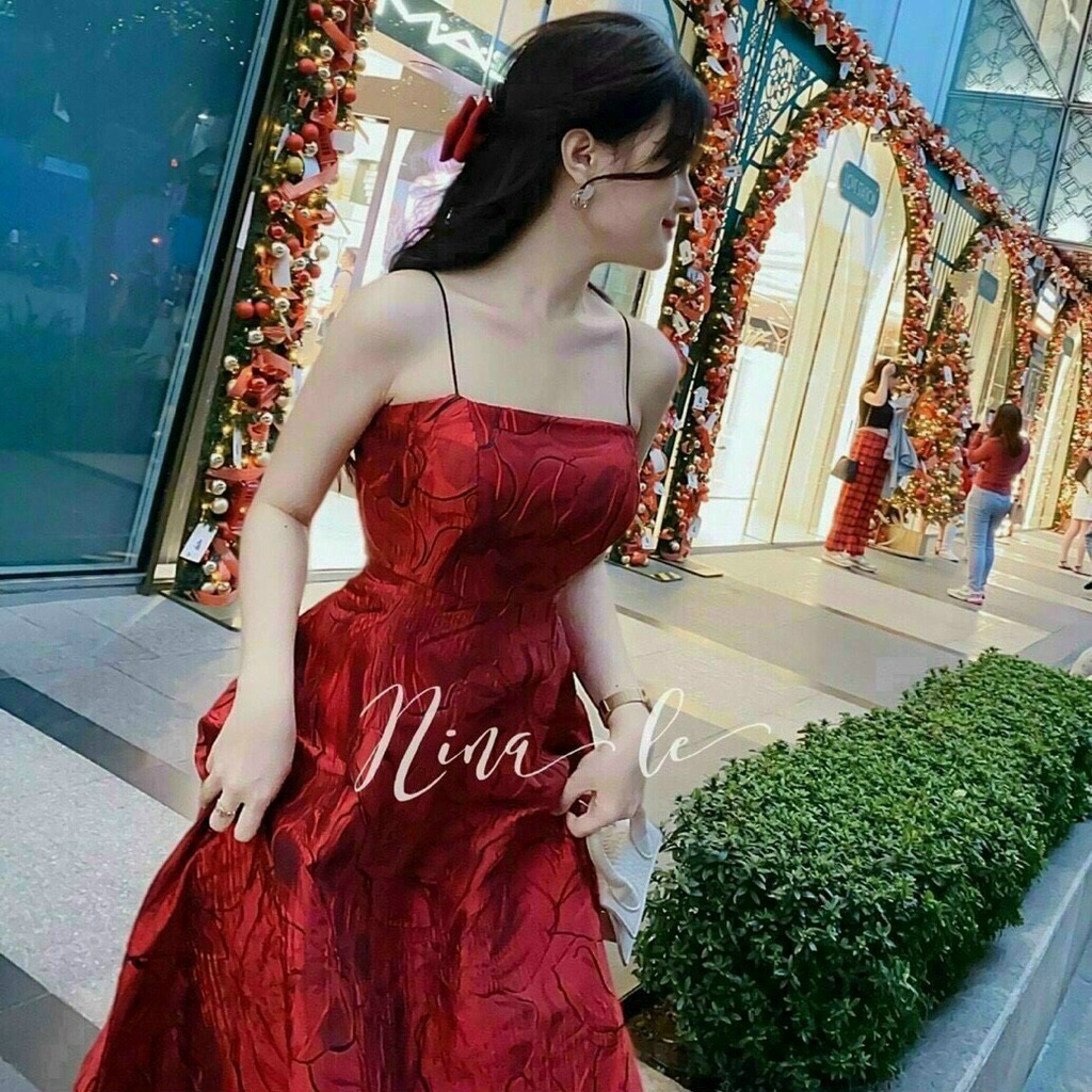 Đầm dự tiệc 2S chất gấm sang trọng sang chảnh có 2 màu