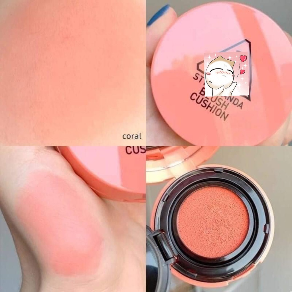 phấn má nước 3.C.E BLUSH CUSHION #Peach cam đào