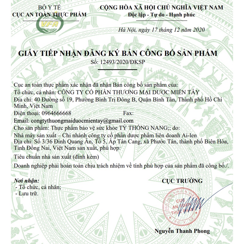 Tỷ Thống Nang - Hỗ trợ giảm các triệu chứng viêm xoang (30 viên)