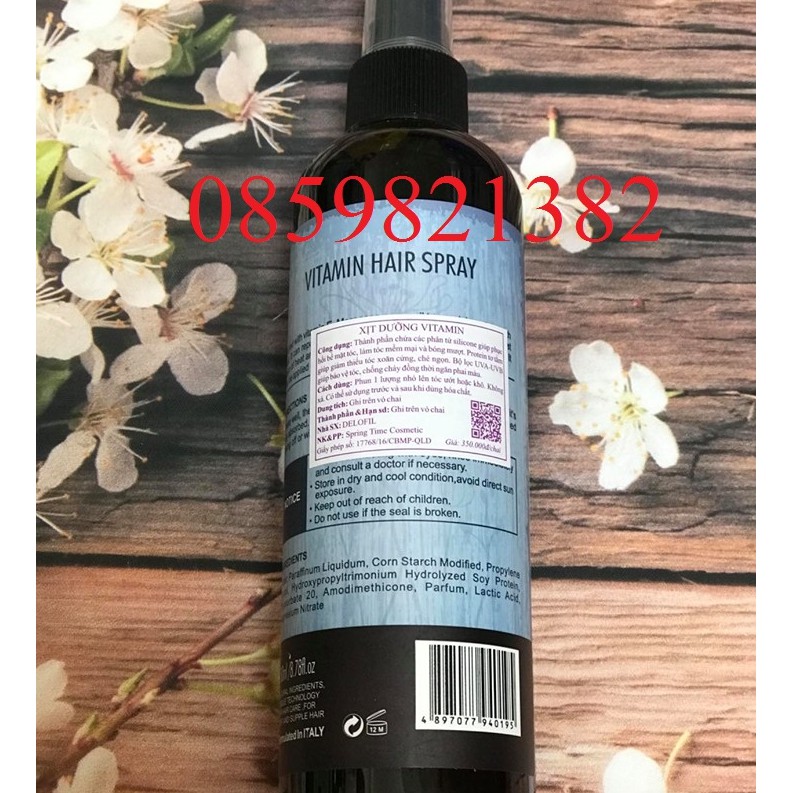 [ DELOFIL ] XỊT DƯỠNG VITAMIN DELOFIL HAIR SPRAY 260ml | BigBuy360 - bigbuy360.vn