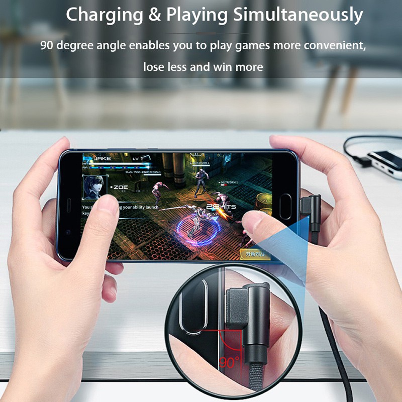 Dây Cáp Sạc 20cm / 0.2m 90 Độ Đầu Cắm Usb Type C Cho Samsung Huawei Xiaomi Oppo Vivo