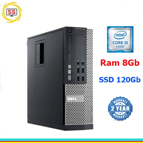 [Mã ELMS05 giảm 5% đơn 300k]Cây máy tính đồng bộ DELL Optiplex 7010 core i5 3470/ram 8GB/ổ cứng SSD 120GB/ Bảo Hành 24T