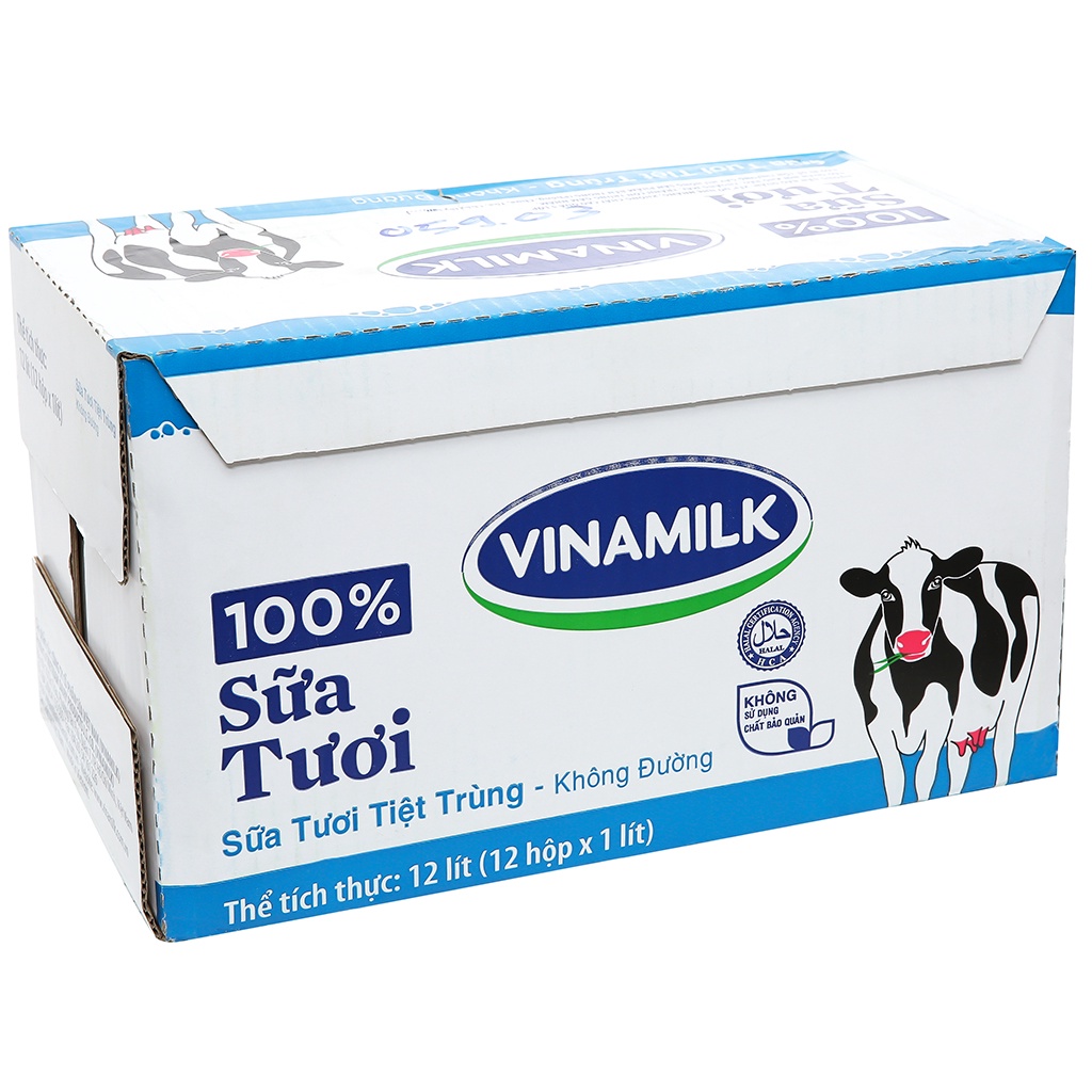 SỮA TƯƠI TIỆT TRÙNG VINAMILK 100% KHÔNG ĐƯỜNG - HỘP GIẤY 1L - GreenWay [ ST ] | BigBuy360 - bigbuy360.vn