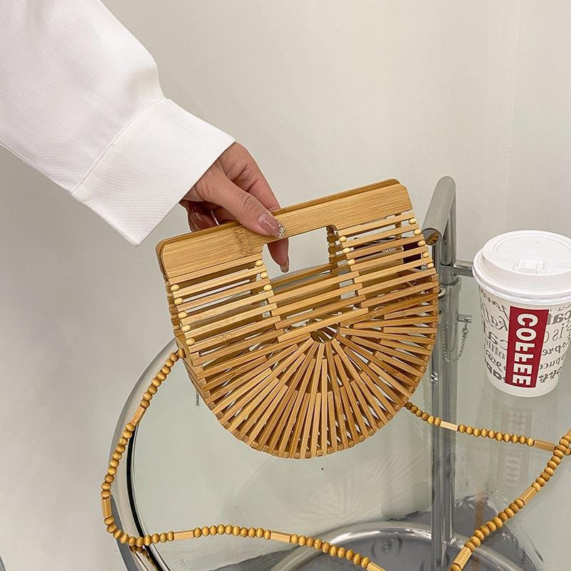 Túi Đeo Chéo Vai Bằng Tre Thời Trang Đi Biển Sành Điệu Cho Nữ