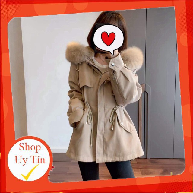 ( SIÊU HÓT)ÁO PARKA RÚT EO CHẤT LIỆU KAKI CAO CẤP TRONG LÓT LÔNG CÓ MŨ SIÊU TIỆN LỢI-JUNA STORE 24H-SNM0301