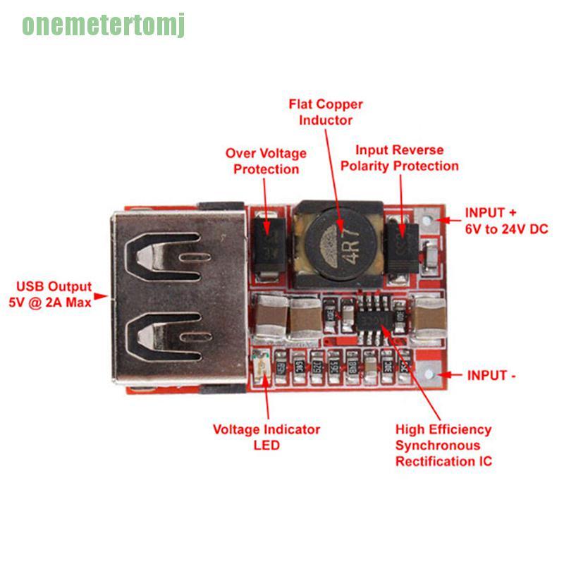 Mô Đun Giảm Áp Dc 6-24v 12v / 24v Sang 5v 3a Usb