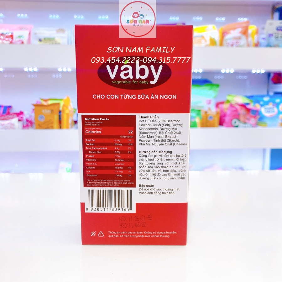 Bột Nêm Rau Củ VABY Cho Bé Từ 6m
