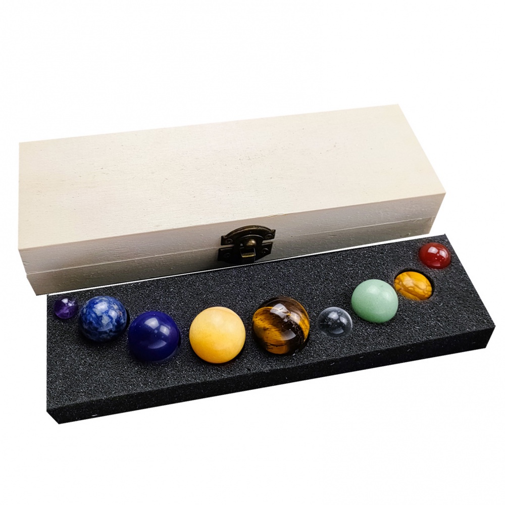 Set 9 viên đá tự nhiên hình hành tinh dùng để trang trí nhà