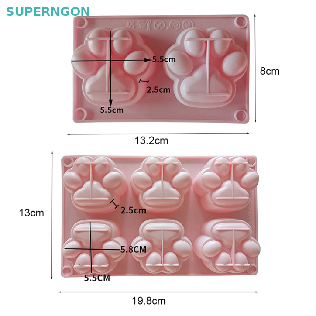 Khuôn Silicone Nhấn Bánh Hình Dấu Chân Chó Mèo