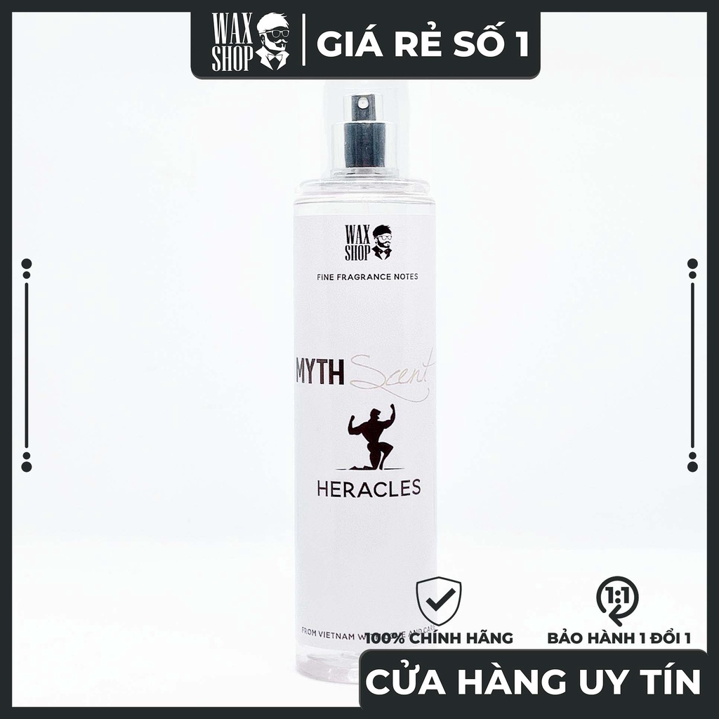 Xịt Thơm Body Mist Heracles - Myth Scent Cho Nam ⚡Siêu Thơm⚡ Giữ Mùi 12H, Chính Hãng, Nam Tính, Nước Hoa Giá Rẻ - Waxsho