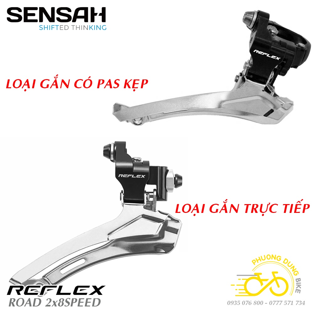 Groupset Mini: Tay đề lắc, Củ đề, Sang đĩa xe đạp SENSAH REFLEX 2x8 Speed