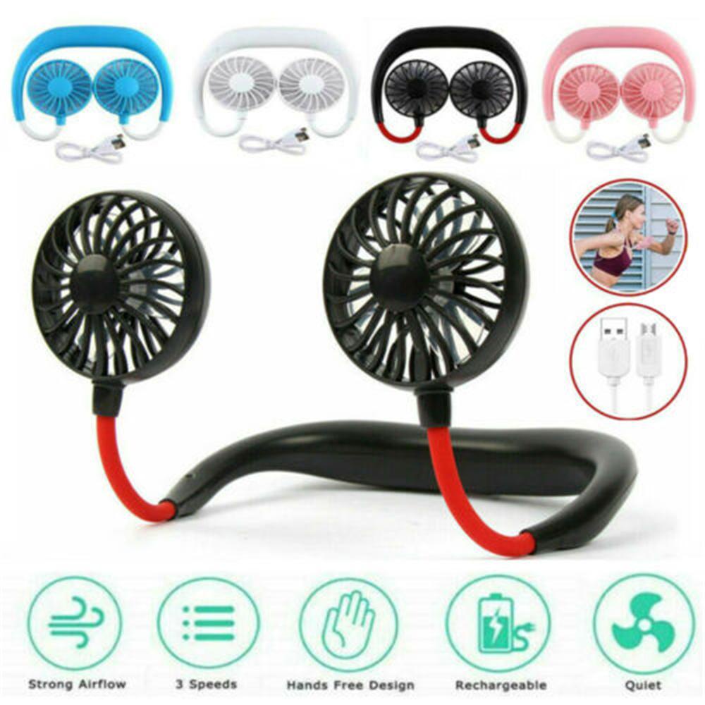 ESPO Quạt Mini USB Đeo Cổ 3 Tốc Độ Có Thể Điều Chỉnh Tiện Dụng