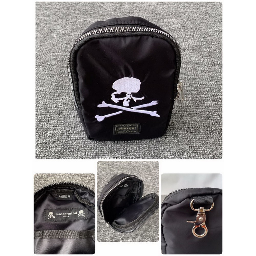 Balo Mastermind World logo embroidery black backpack