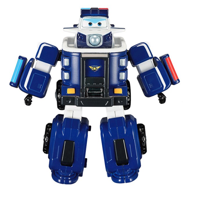 SUPER WINGS đội bay siêu đẳng Mô hình máy bay mini Cảnh Sát Paul ROBOT BIẾN HÌNH kết hợp xe cứu hộ nhỏ