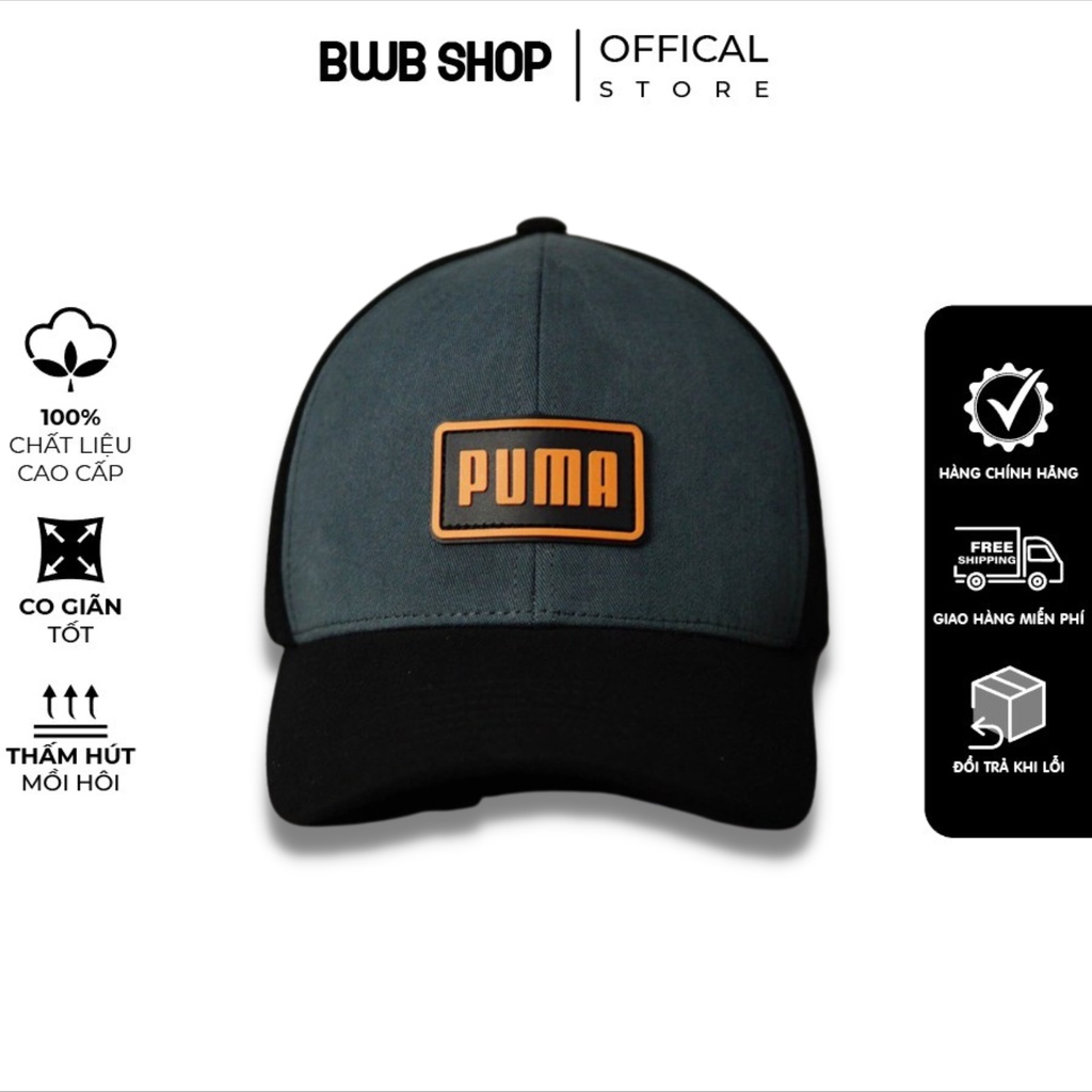 Mũ Lưỡi Chai Thương Hiệu P-U-M-A Nón Kết Nam Chất KAKI Phối Lưới Co Giãn Bít Đuôi Logo Thời Trang Cao Cấp