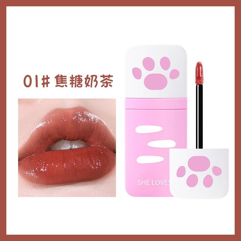 (Hàng Mới Về) Set Son Môi Dưỡng Ẩm Không Thấm Nước Thiết Kế Hình Chân Mèo Phong Cách Hàn Quốc Sheloves | BigBuy360 - bigbuy360.vn