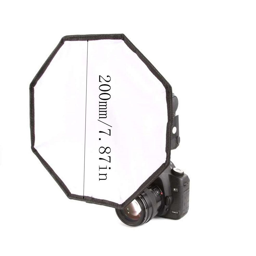 ⭐20cm Octagon Universal Mini Softbox Flash Diffuser Portable Camera Soft BoxCOD